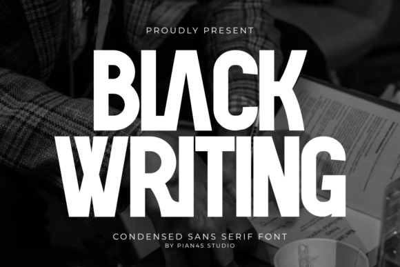 Black Writing: A Bold Sans Serif Font for Modern Branding Projects