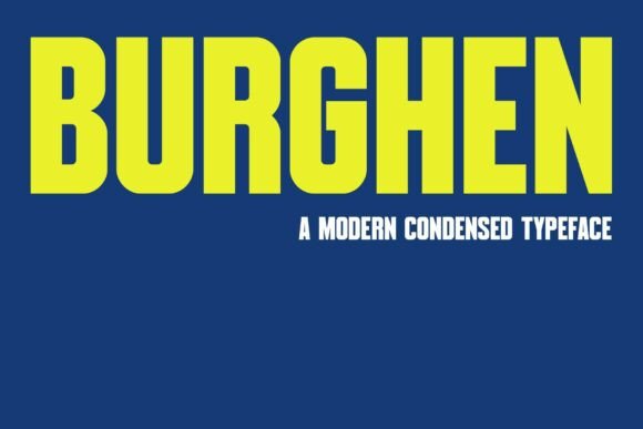 Burghen Font: A Modern Condensed Typeface for Bold Branding