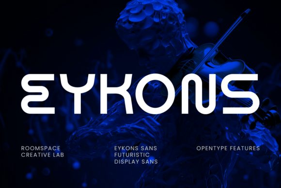 Eyekons: A Futuristic Sans Serif Font for Bold Editorial Design
