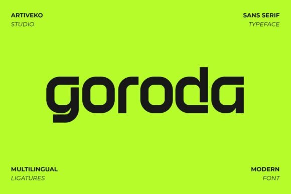 Goroda: A Sleek Sans Serif Font for Modern Marketing Campaigns