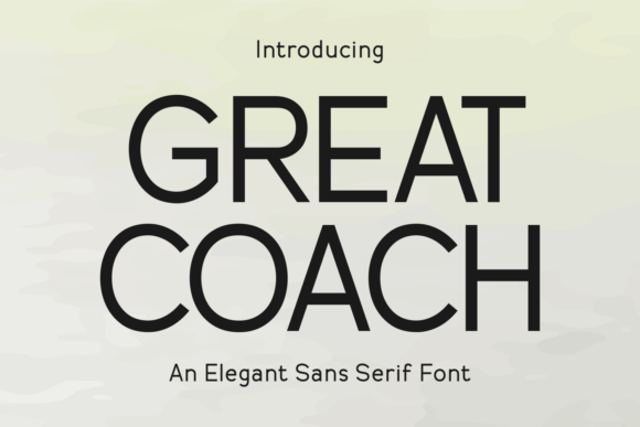 Great Coach: The Elegant Sans Serif Font for Modern Editorial Design