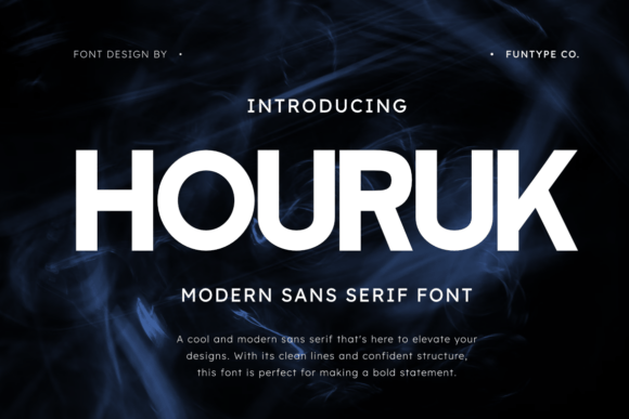 Houruk: A Modern Sans-Serif Font for Bold Editorial Design