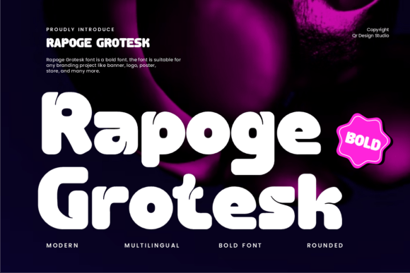 Rapoge Grotesk: A Modern Sans Serif Font for Editorial Design and Digital Publishing