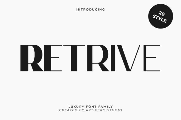 Retrive Regular: A Luxury Sans Serif Font for Crafters and Product Designers
