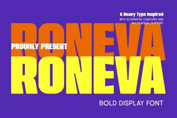 Roneva: A Funky Condensed Sans Serif Font for Bold Campaign Design