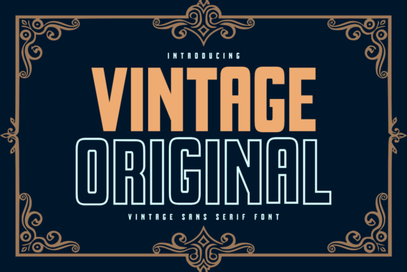 Vintage Original: A Bold Sans Serif Font for Handmade Labels and Creative Designs