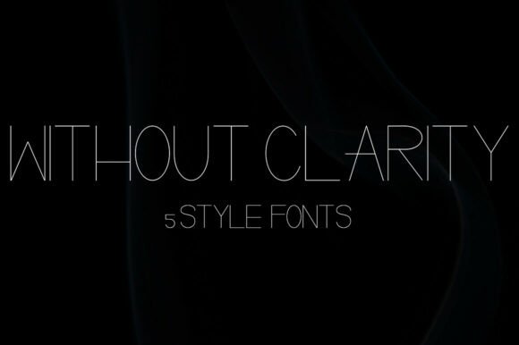 Without Clarity: A Feminine Sans Serif Font for Elegant Handmade Labels and Invitations